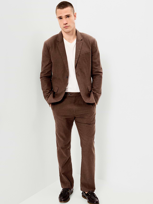 Relaxed Unlined Linen-Blend Blazer