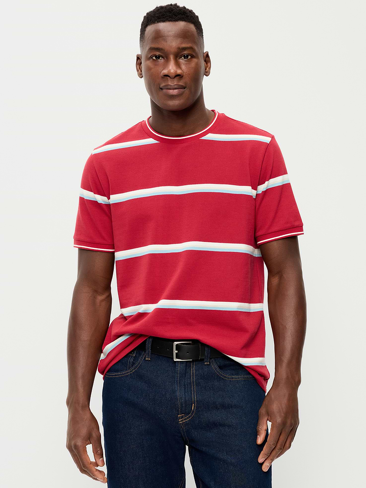 Image number 1 showing, Crew-Neck Pique T-Shirt