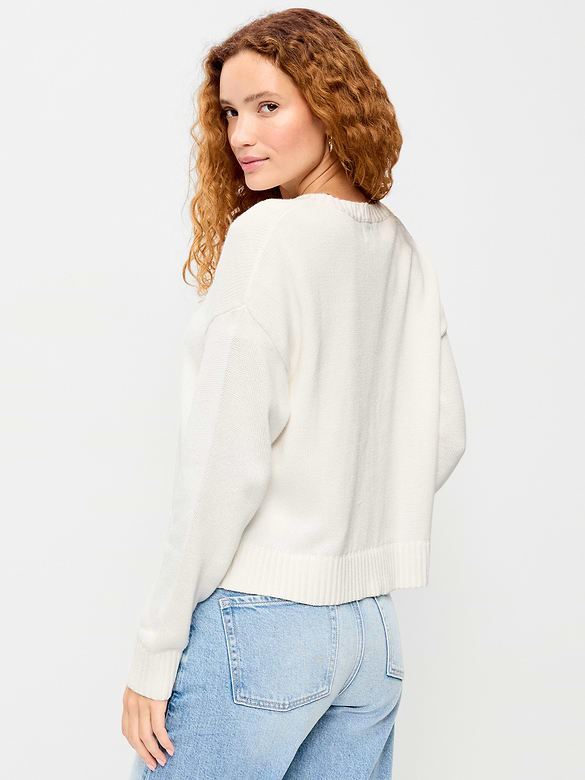 Crew-Neck Graphic Sweater