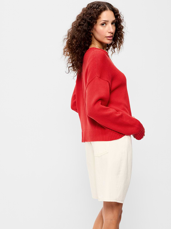 Crew-Neck Graphic Sweater