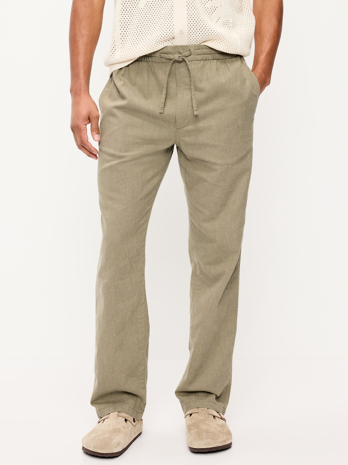 90's Straight-Fit Linen-Blend Pants | Old Navy