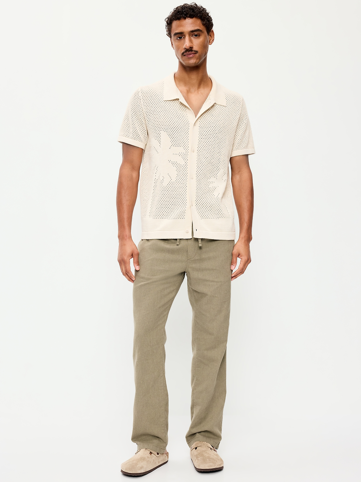 90's Straight-Fit Linen-Blend Pants | Old Navy
