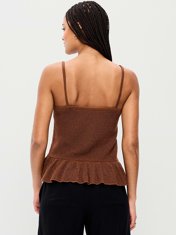 Camisole à basque métallisée