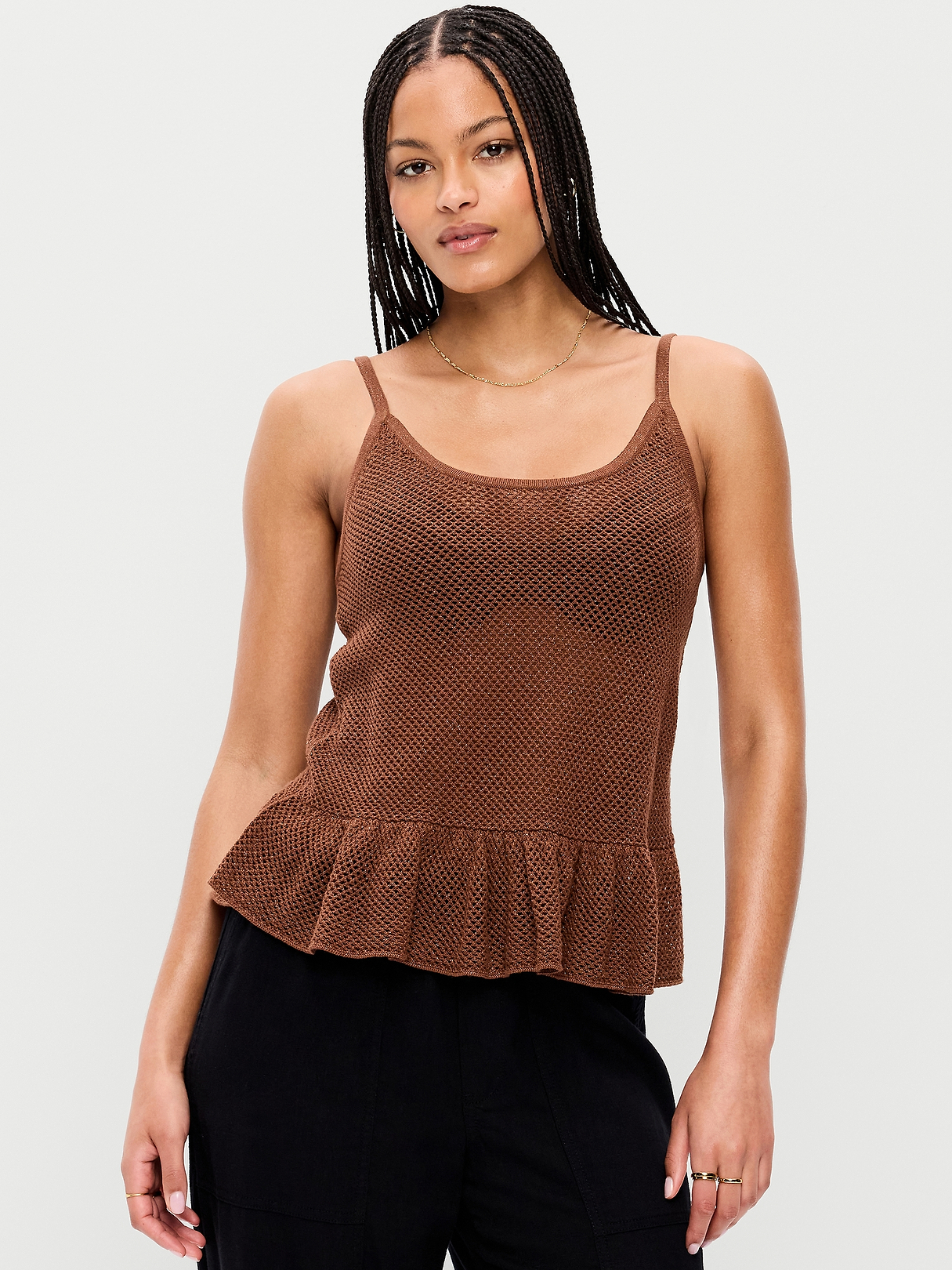 Metallic Peplum Tank Top | Old Navy
