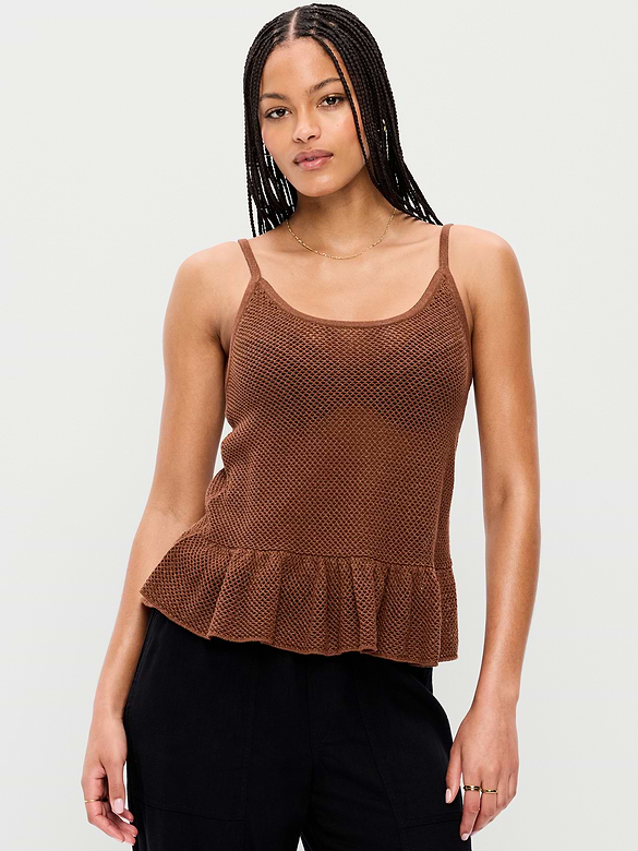 Camisole à basque métallisée