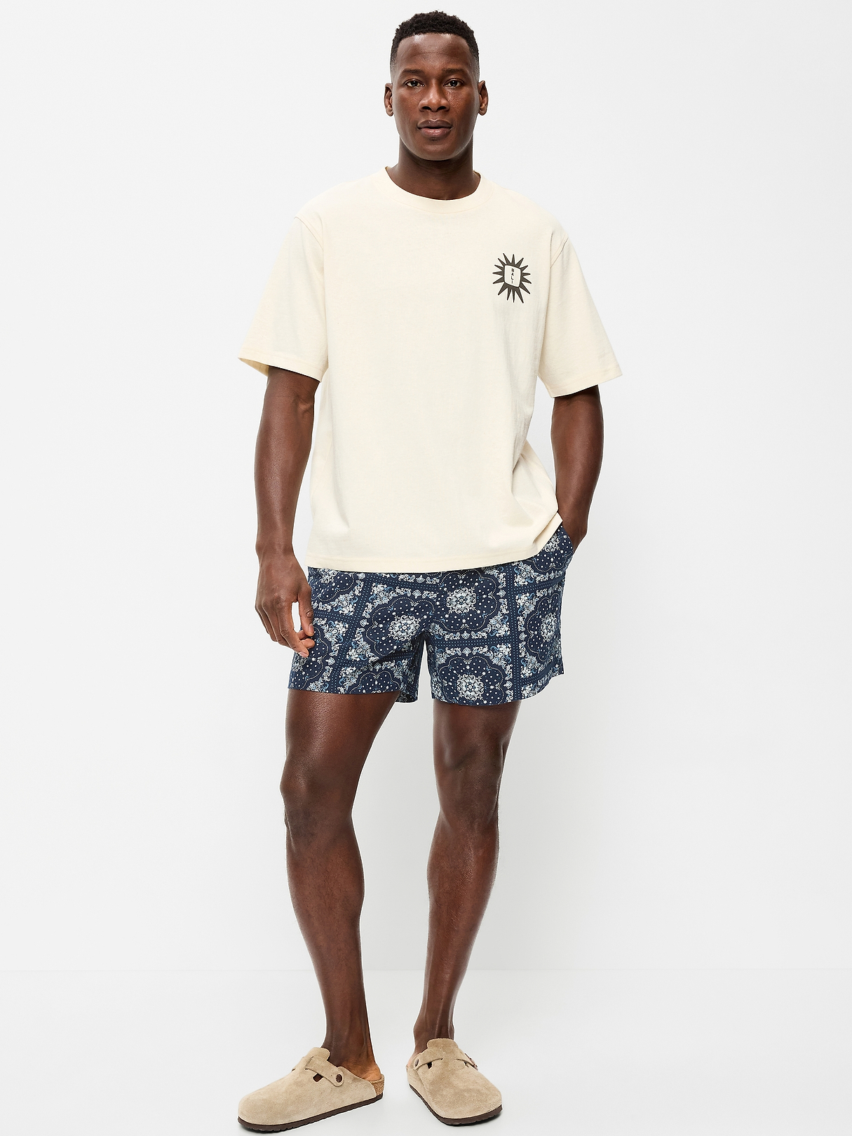 ＊*様 house on the hill short pants 70 ネイビ Linen-Blend Jogger Shorts -- 5-inch inseam | Old Navy