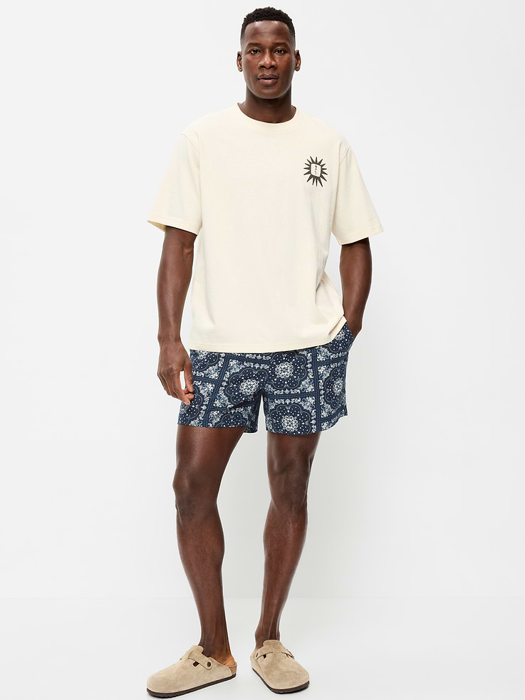 Image number 1 showing, Linen-Blend Jogger Shorts -- 5-inch inseam