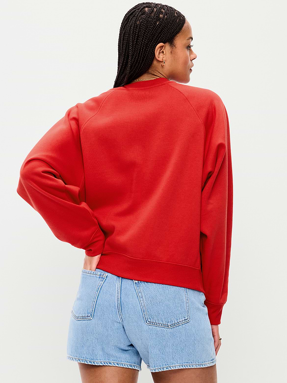 Oversized Raglan Graphic Sweatshirt