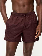 Image number 1 showing, Textured Swim Trunks -- 5-inch inseam