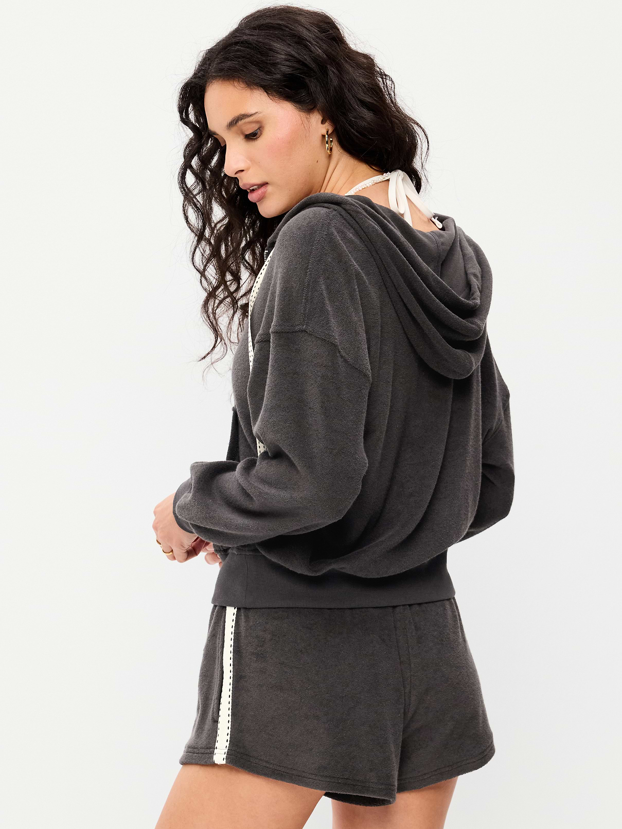 Image number 2 showing, Terry Cloth Full-Zip Hoodie Sweatshirt