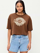 Image 1 of 5, rib-knit crew neck, elbow-length sleeves, licensed music graphic, © 2026 The Doors Property, LLC. All rights reserved., Product #897566