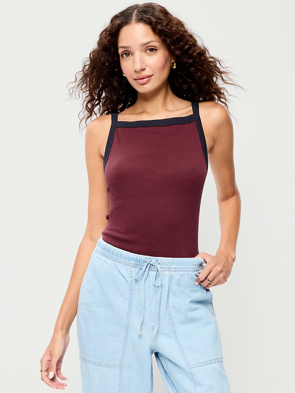 Camisole ajustée à encolure tablier