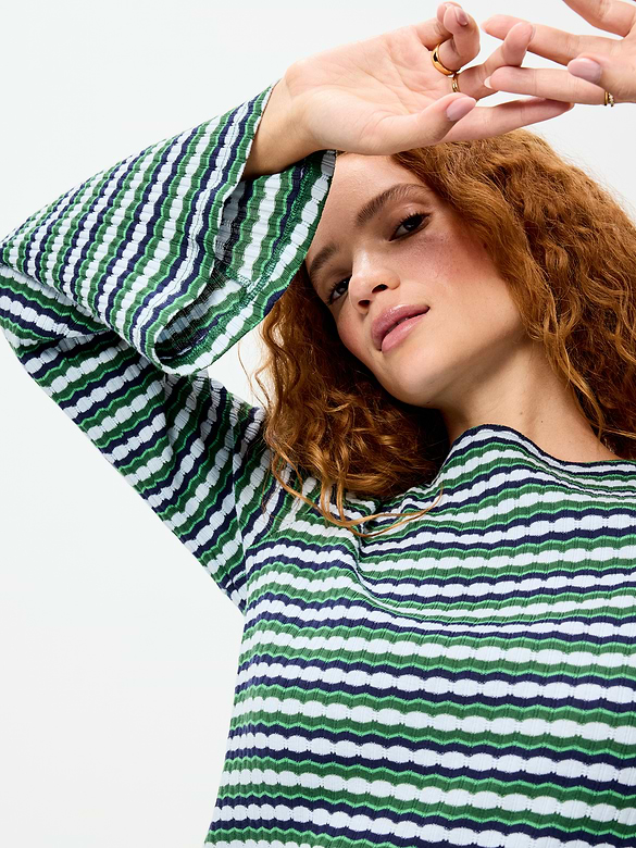Pointelle Rib-Knit Cover-Up