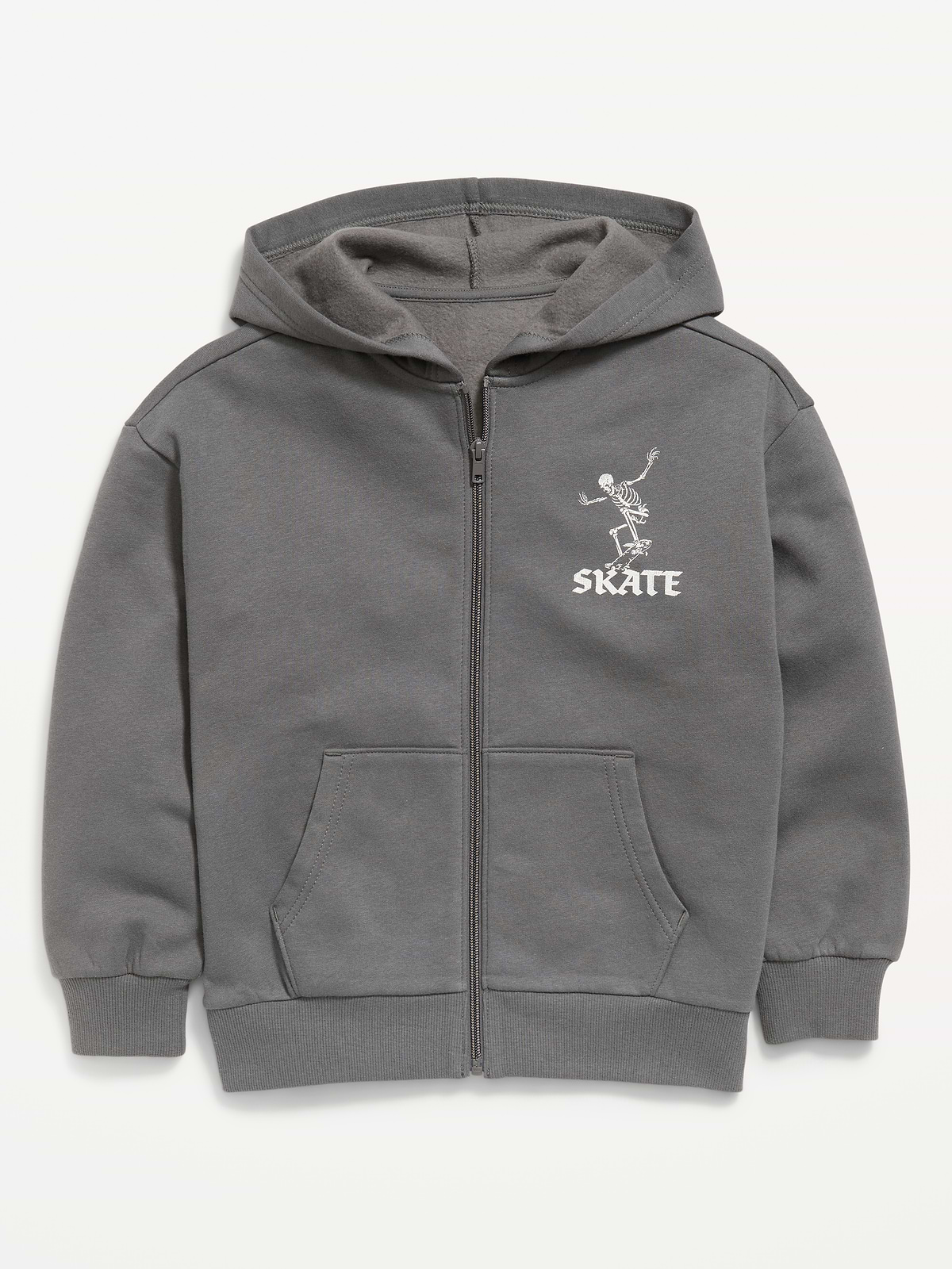 Oversized Graphic Zip Hoodie for Boys