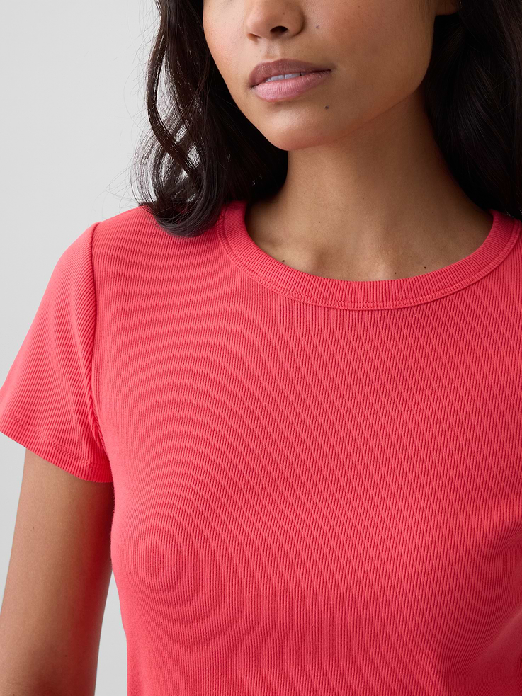 Image number 4 showing, Essential Ribbed Crewneck T-Shirt