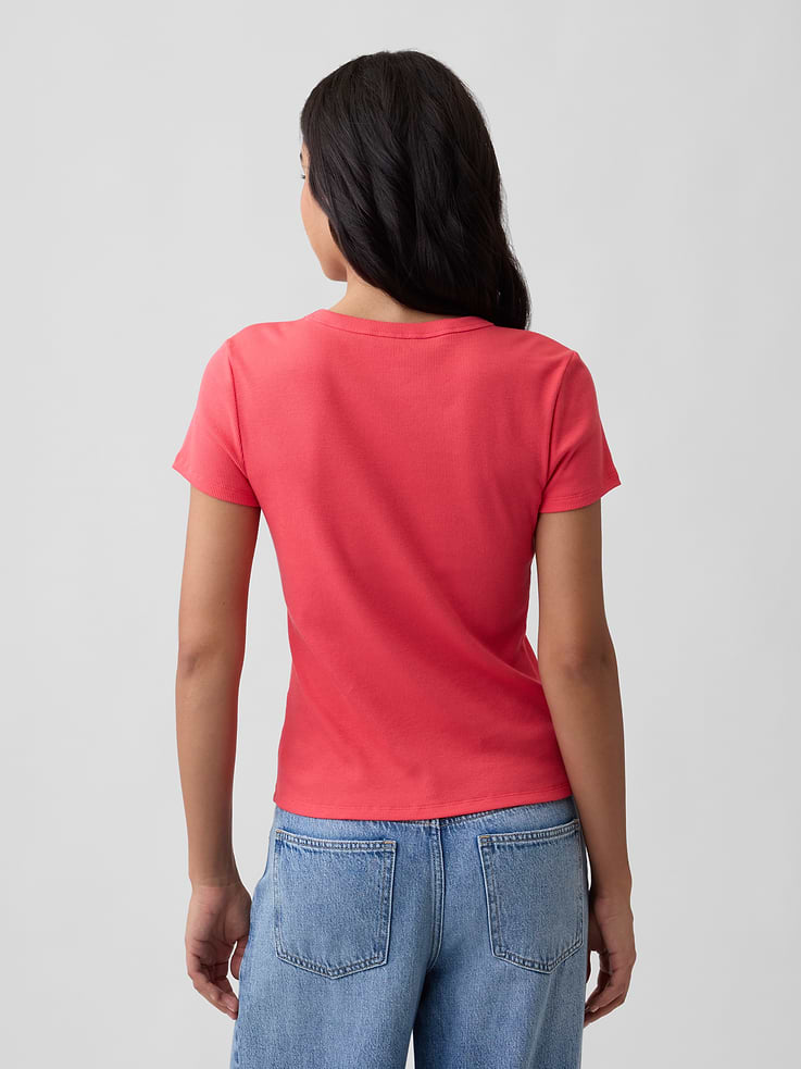 Image number 2 showing, Essential Ribbed Crewneck T-Shirt