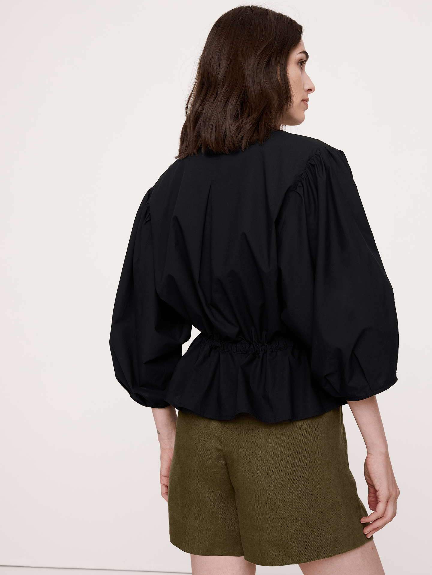 Image number 5 showing, Cotton Poplin Tie-Waist Top