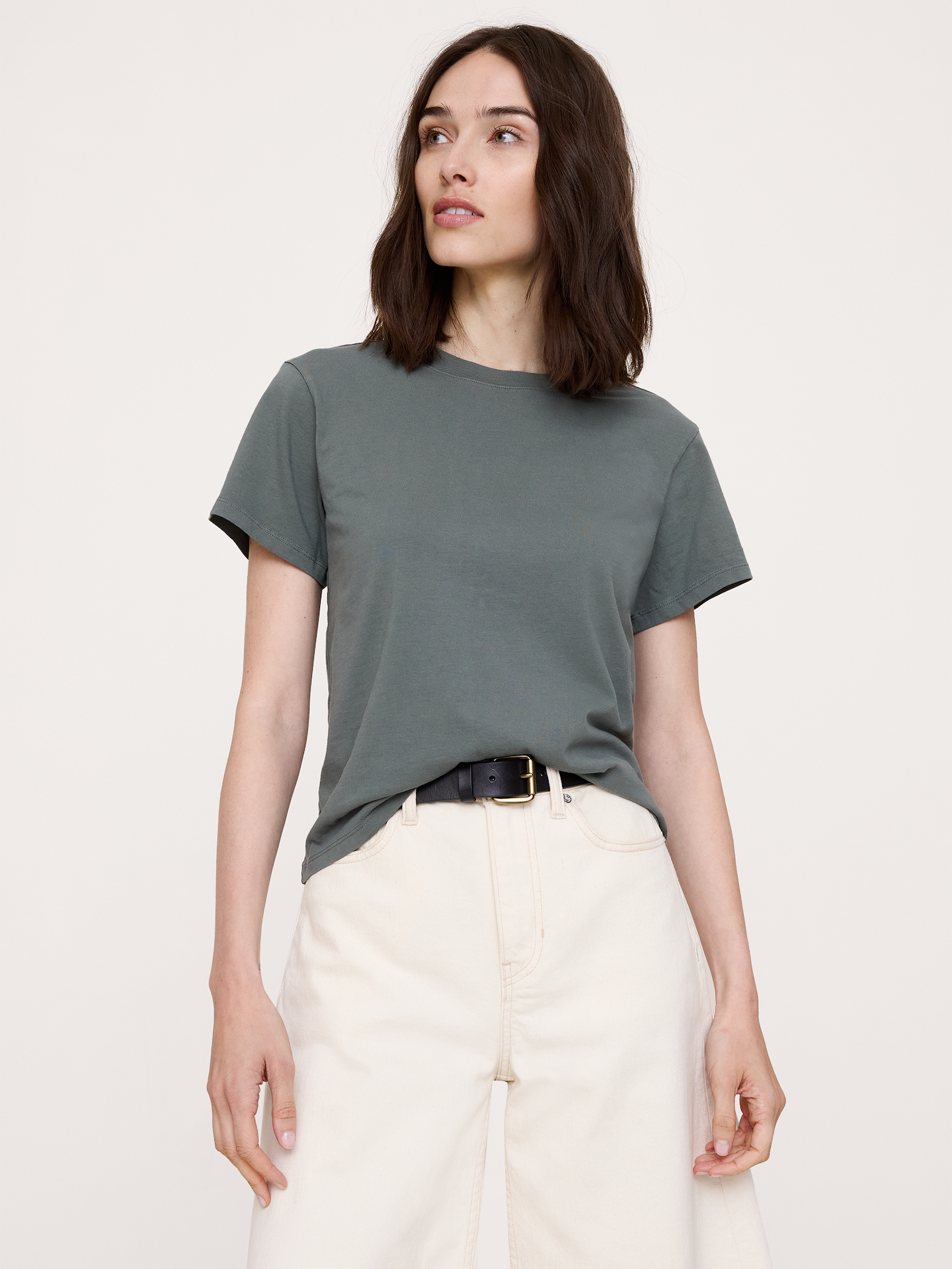 Image number 1 showing, Vintage Cotton Crew-Neck T-Shirt