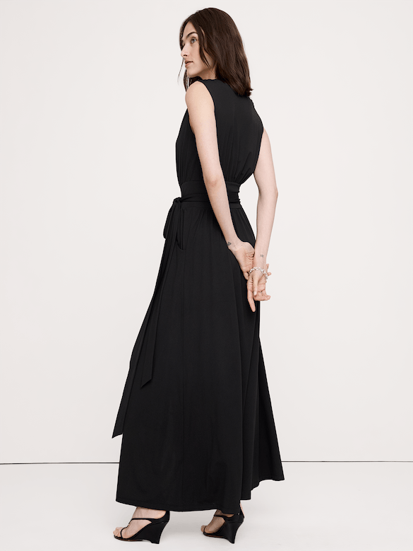 Knit Wrap Maxi Dress