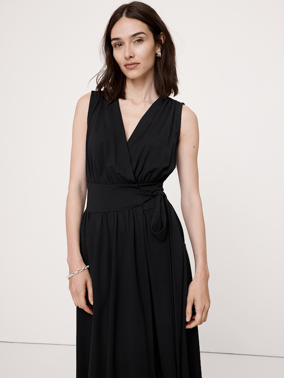 Knit Wrap Maxi Dress