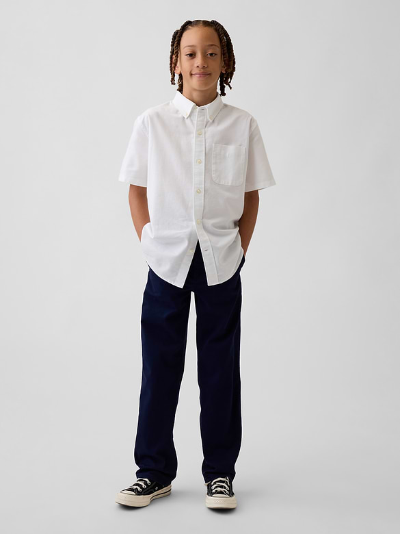 Kids Uniform Stretch Relaxed Straight Khakis