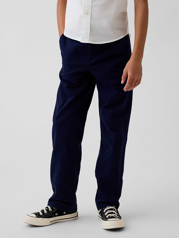 Kids Uniform Stretch Relaxed Straight Khakis