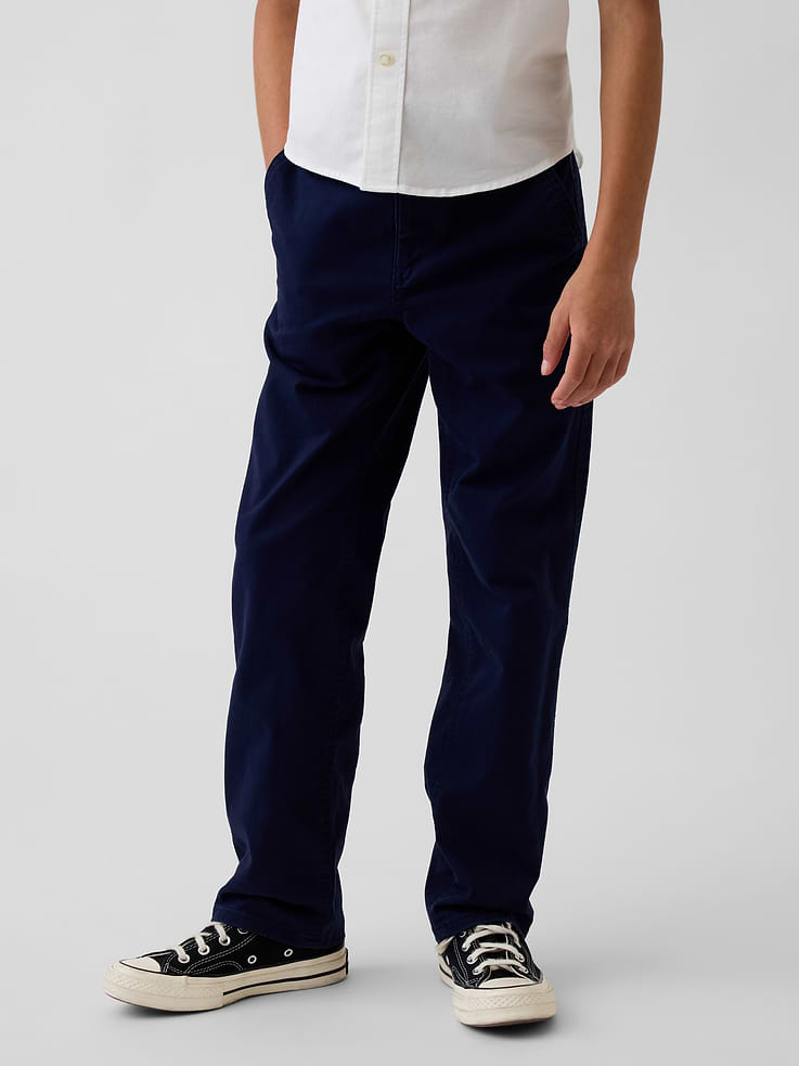 Image number 3 showing, Kids Uniform Stretch Relaxed Straight Khakis