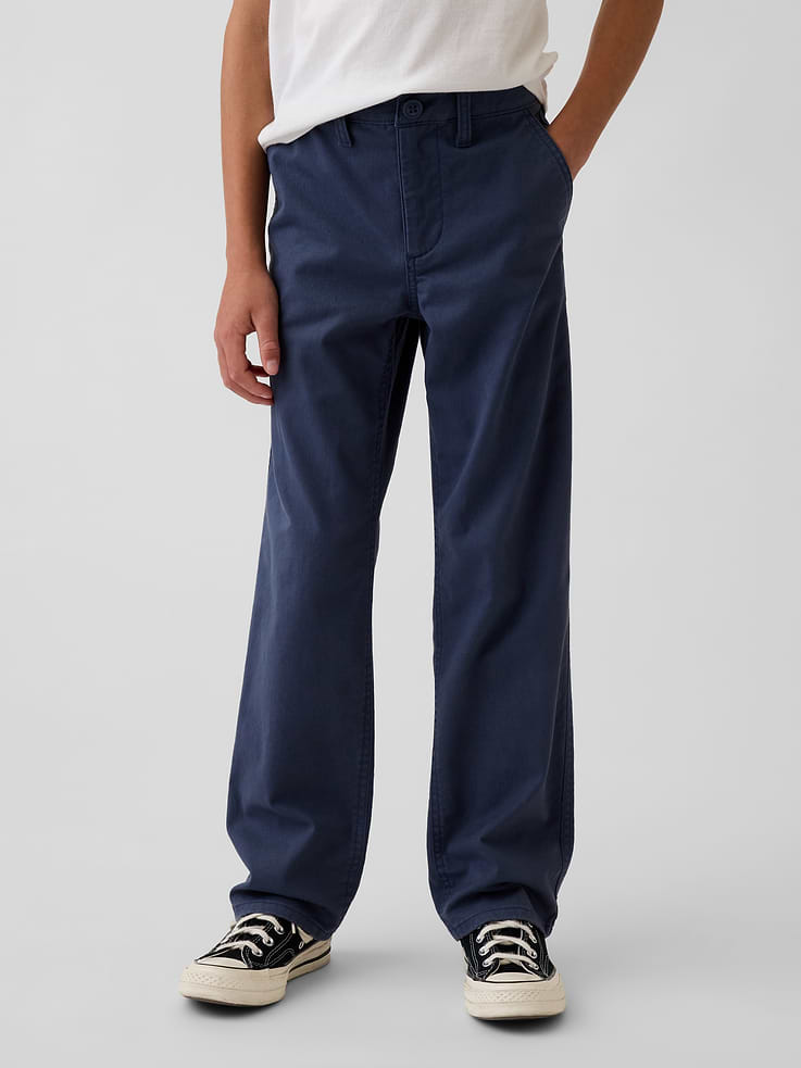 L'image numéro 3 présente Pantalon kaki d’uniforme décontracté et extensible pour Enfant
