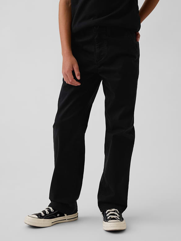 Kids Uniform Stretch Relaxed Straight Khakis