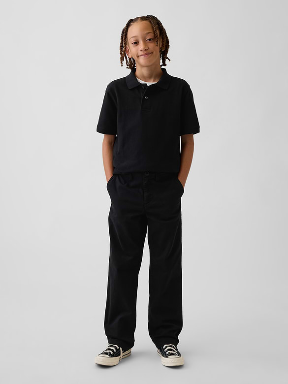 Kids Uniform Stretch Relaxed Straight Khakis