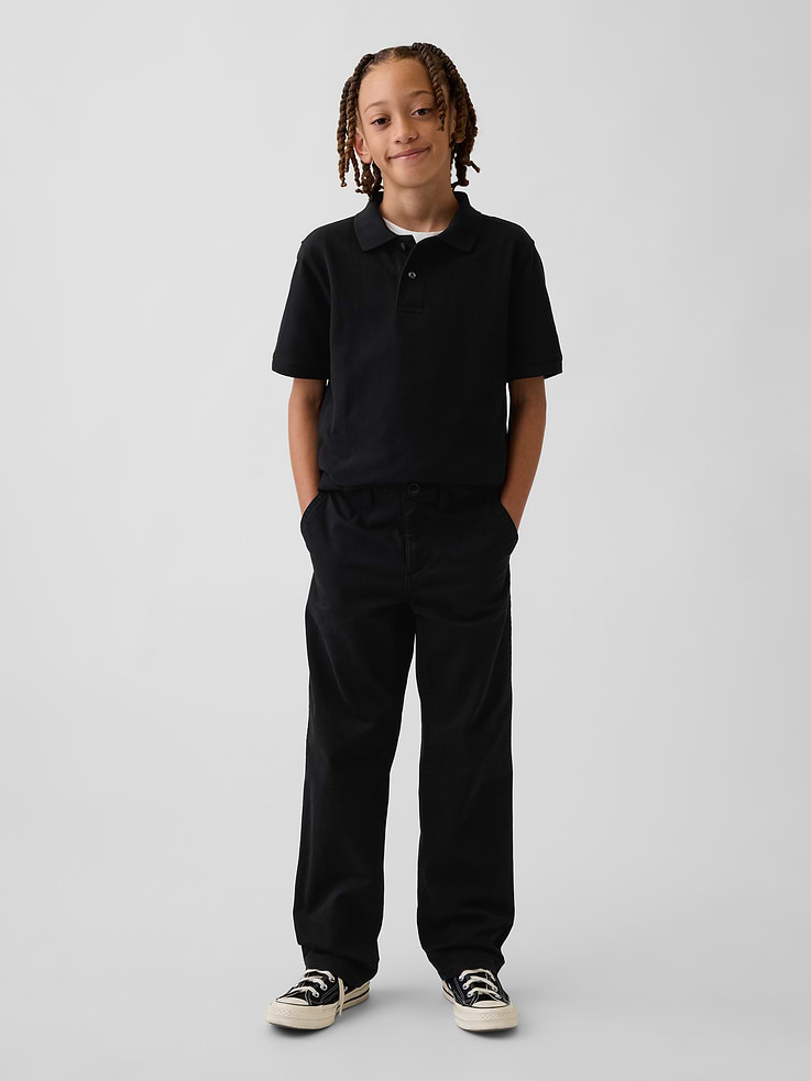 Image number 1 showing, Kids Uniform Stretch Relaxed Straight Khakis