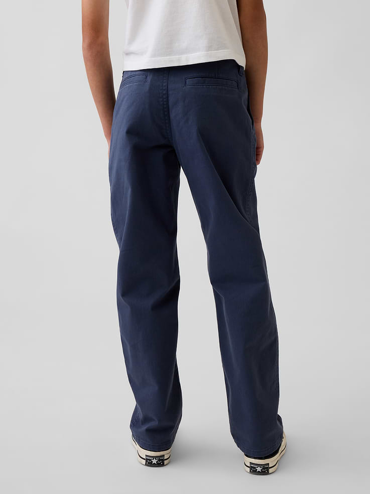 L'image numéro 4 présente Pantalon kaki d’uniforme décontracté et extensible pour Enfant