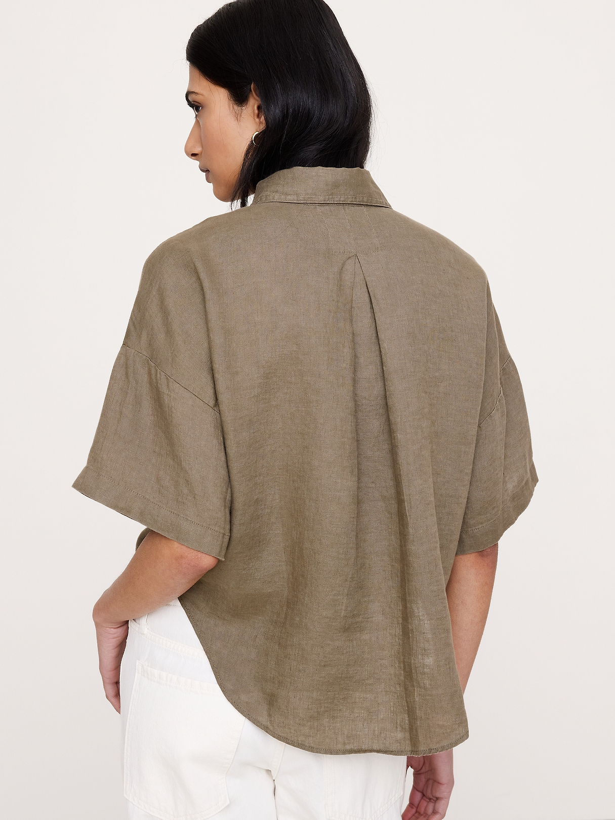 Linen Short-Sleeve Shirt | Banana Republic