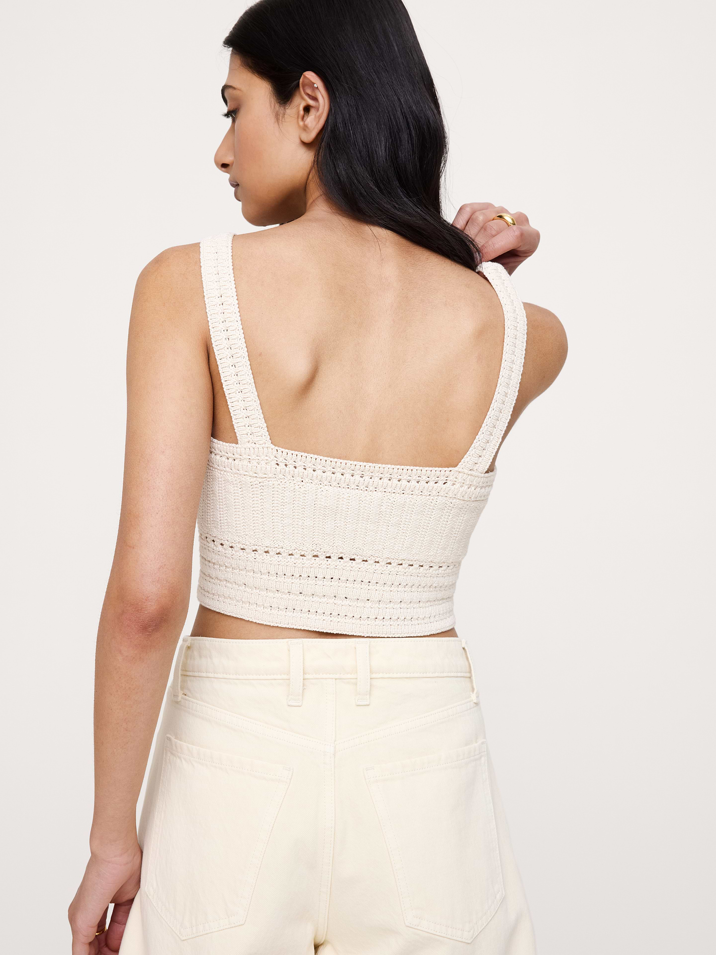 Image number 2 showing, Cotton Crochet Bralette