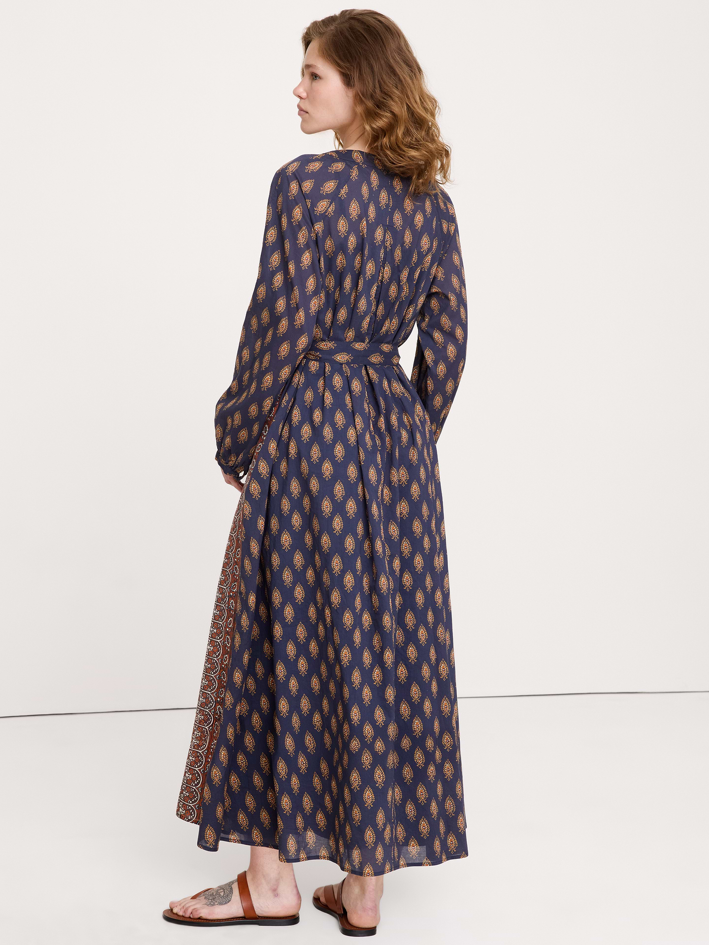 Image number 3 showing, Lightweight Cotton Kaftan Maxi Dress