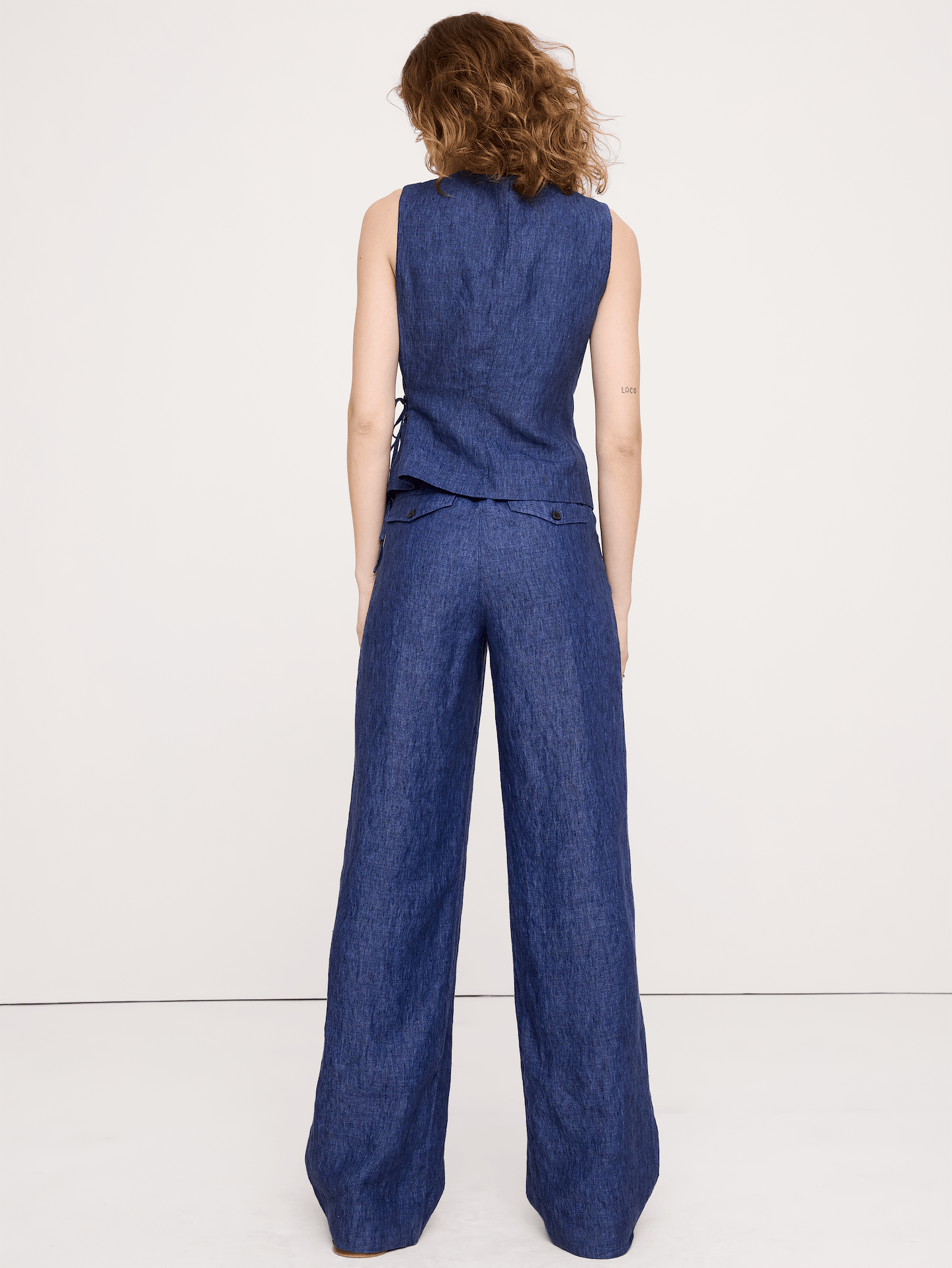Image number 3 showing, The Everyday Wide-Leg Pant in Linen