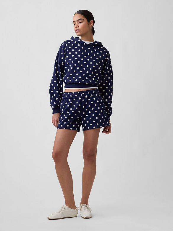 Relaxed Gap Mini-Logo Cropped Hoodie