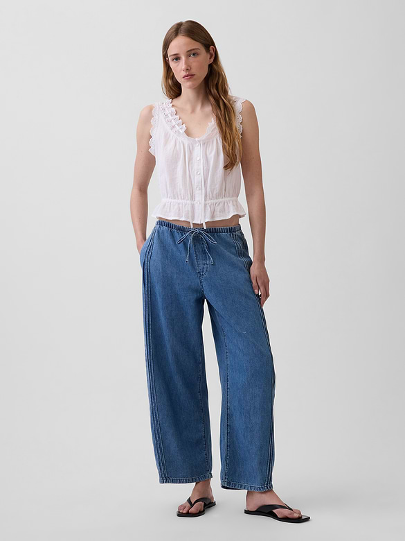 Mid Rise UltraSoft Easy Barrel Jeans