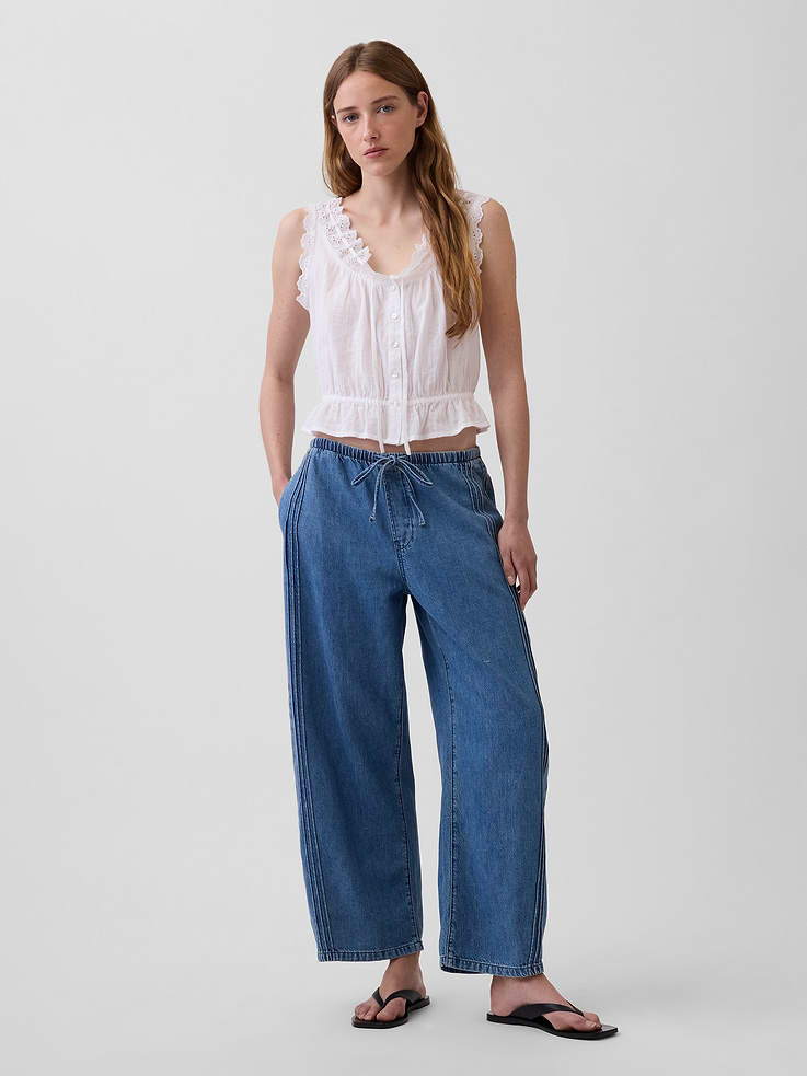 Image number 1 showing, Mid Rise UltraSoft Easy Barrel Jeans