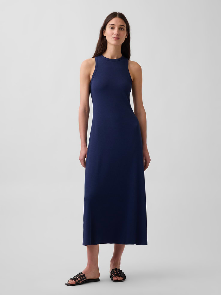 Image number 1 showing, Modern Rib Shelf-Bra Maxi Dress