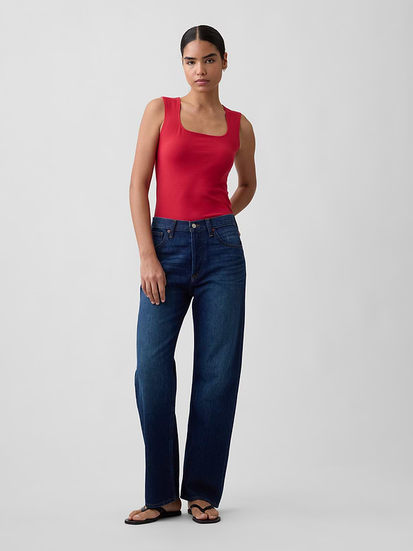 Squareneck Shell Tank Top
