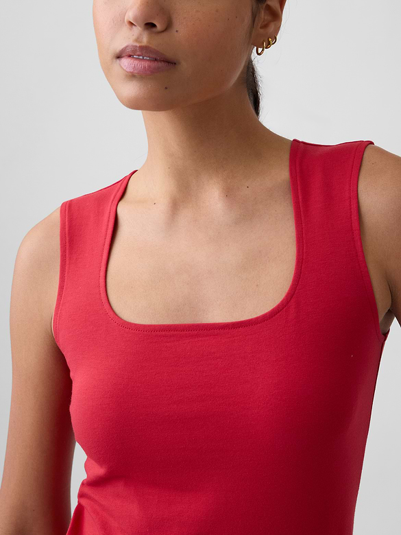 Squareneck Shell Tank Top