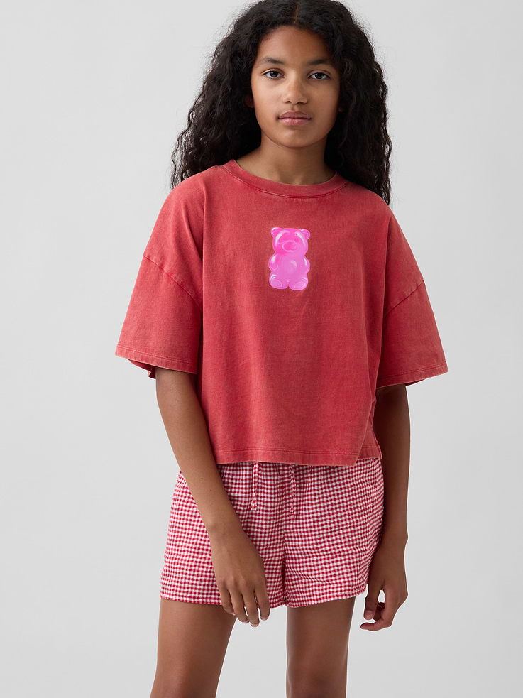 Image number 1 showing, Kids Oversized Boxy Graphic T-Shirt