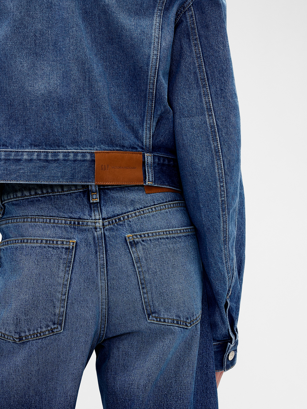 Gap × Victoria Beckham Relaxed Crop Denim Jacket | Gap