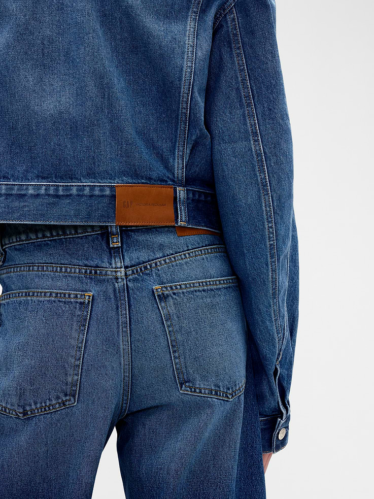 Image number 6 showing, Gap × Victoria Beckham Relaxed Crop Denim Jacket