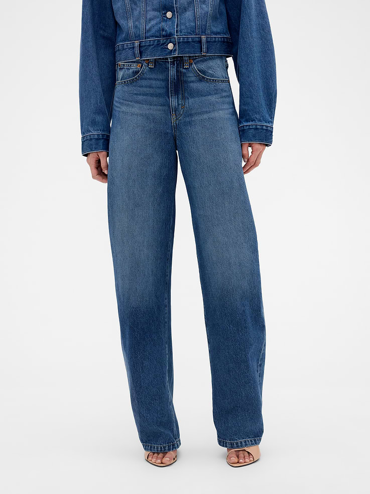 Image 2 of 9, Gap × Victoria Beckham High Rise Arc Jeans