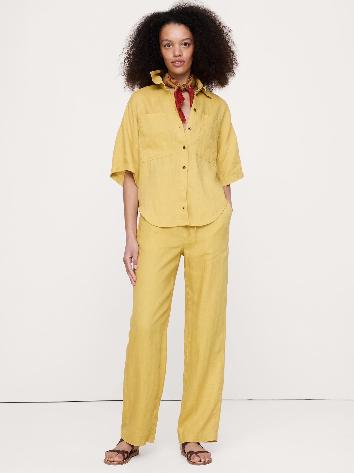 Image number 5 showing, The Getaway Straight-Leg Pull-On Pant in Linen