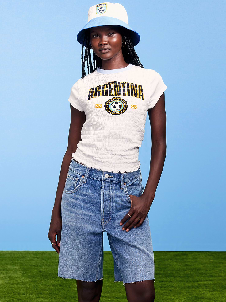 Image number 1 showing, FIFA World Cup 26™ Argentina Smocked Graphic T-Shirt for Women