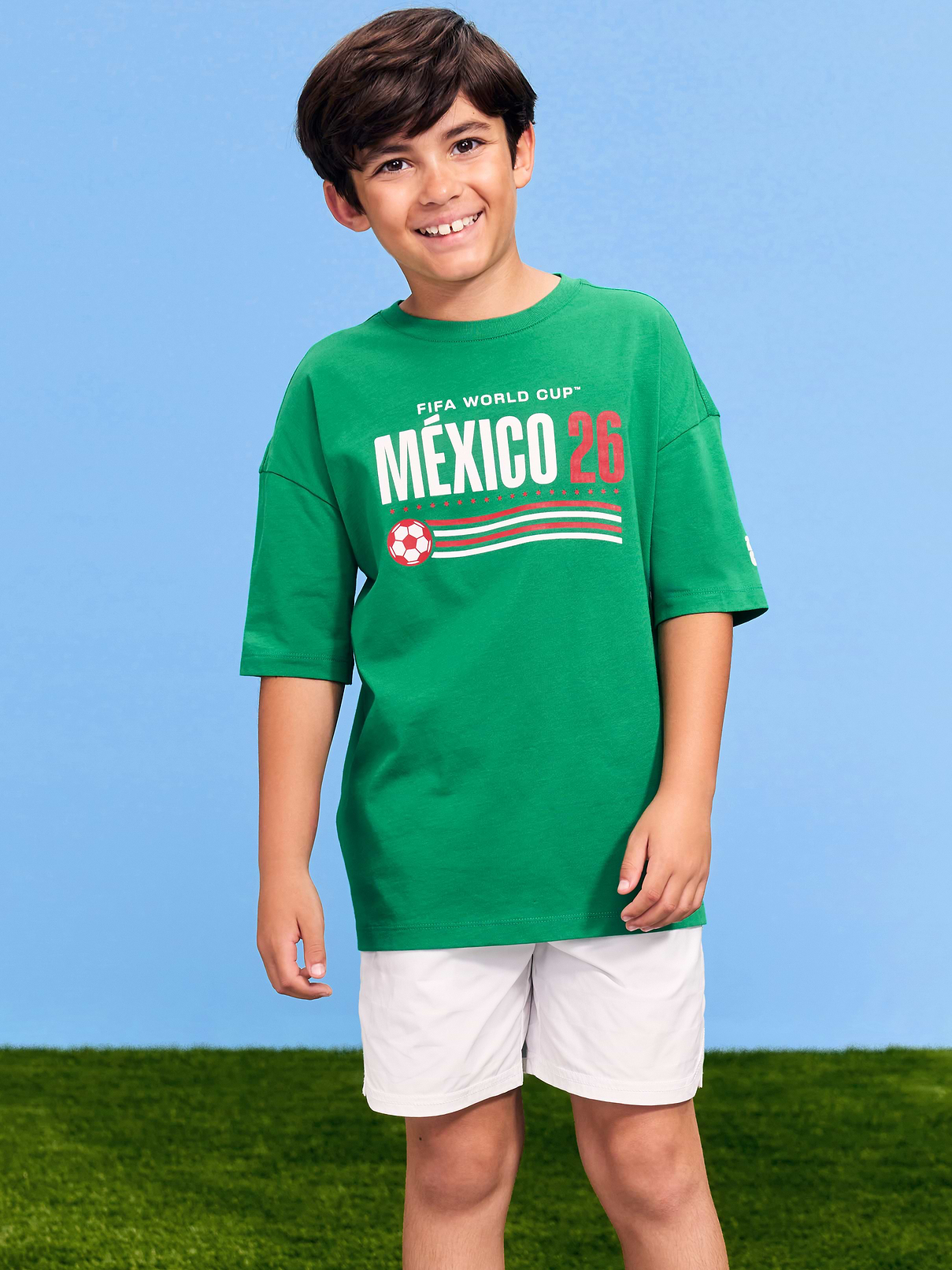 Image number 1 showing, FIFA World Cup 26™ Mexico Oversized Graphic T-Shirt for Boys