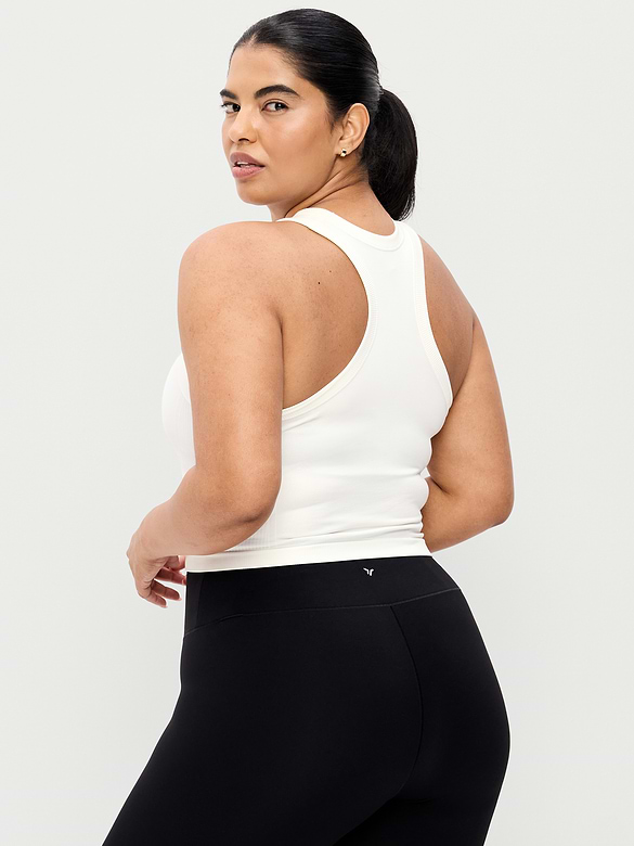 Seamless Fitted High-Neck Crop Top